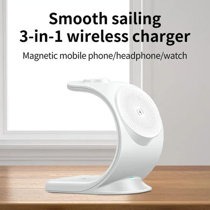 3 in 1 Magnetic Wireless Charger .