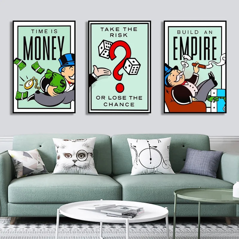 Monopoly Canvas Art Poster .