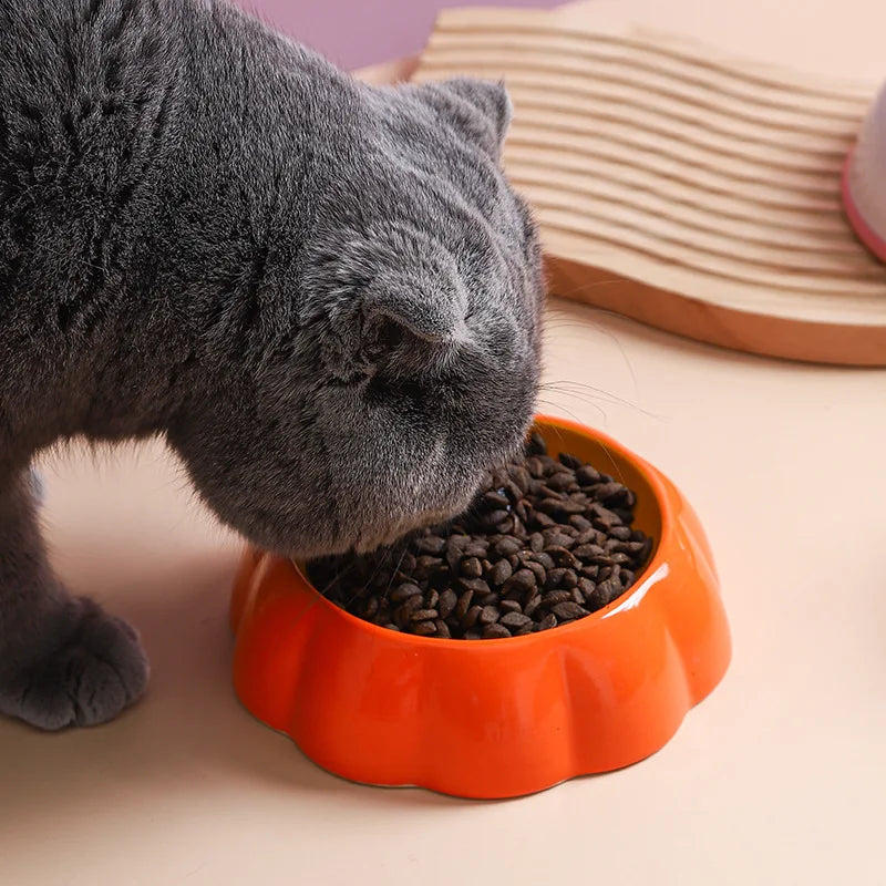 Cat Ceramic Fruit Bowl .