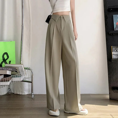 High Waist Wide Leg Full Pants .