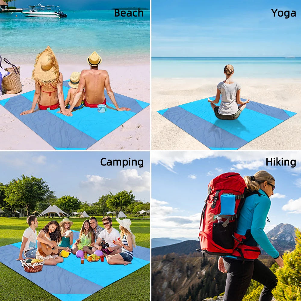 Waterproof Pocket Beach Blanket .