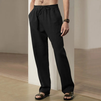 Calça Masculina de Algodão e Linho