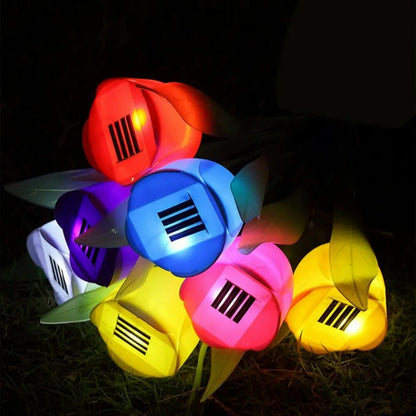 Solar LED Light Tulip Lamp .