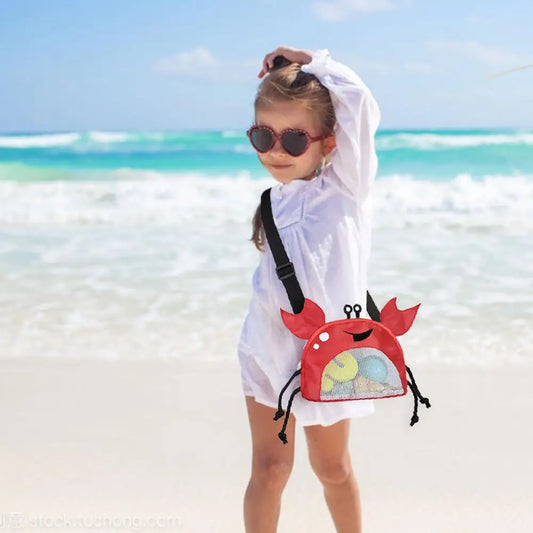 Crab Shaped Beach Mesh Bag .