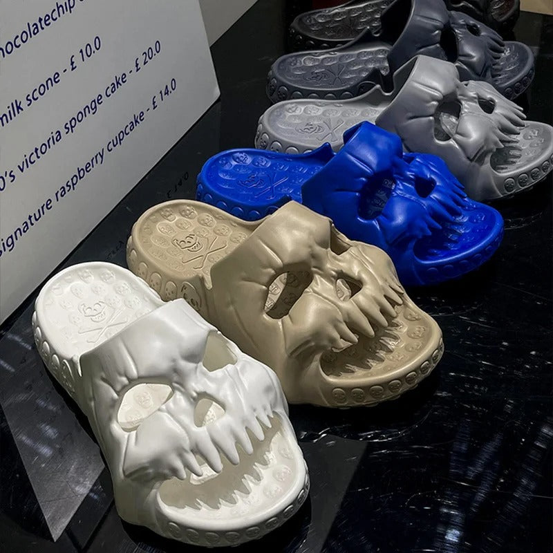 Skull Design Men Slippers .