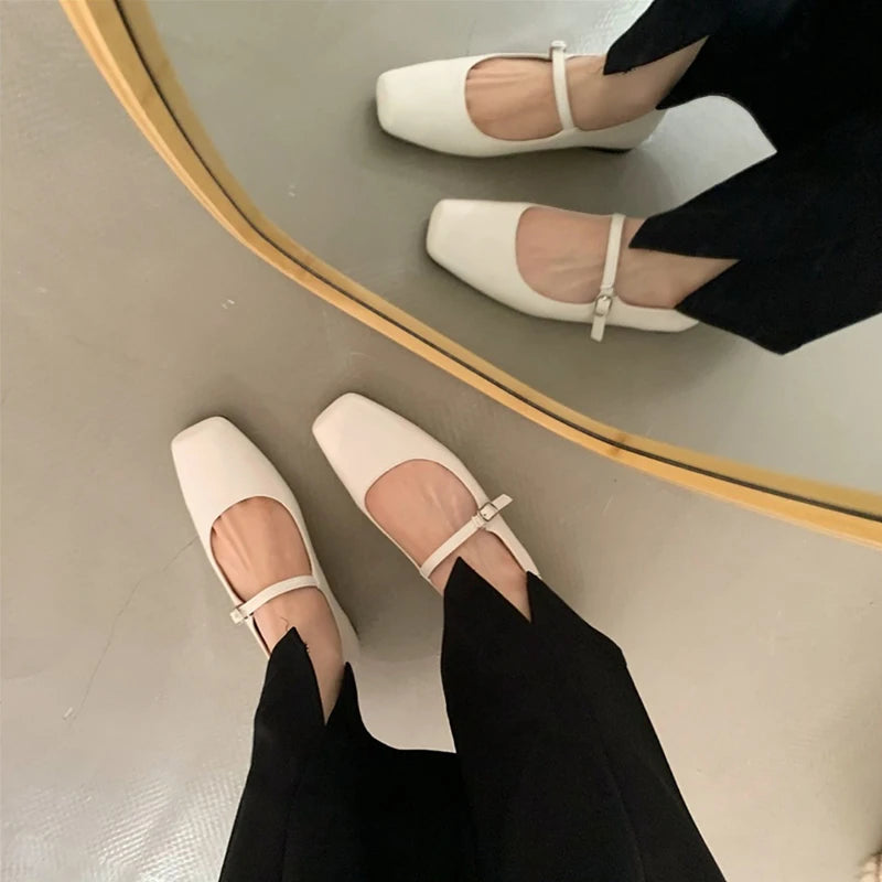 Square-Toe Ballet Shoe .