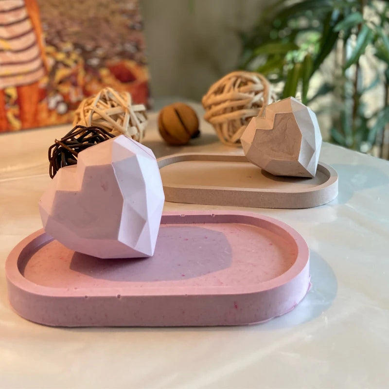 2pcs/set Heart Design Box Resin Mold .