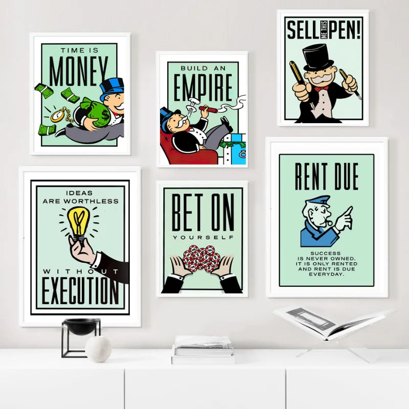 Monopoly Canvas Art Poster .