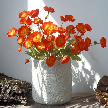 Artificial Poppy Silk Flowers .