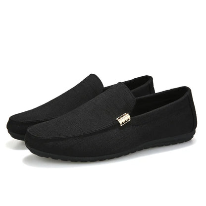 Canvas Slip On Loafers .