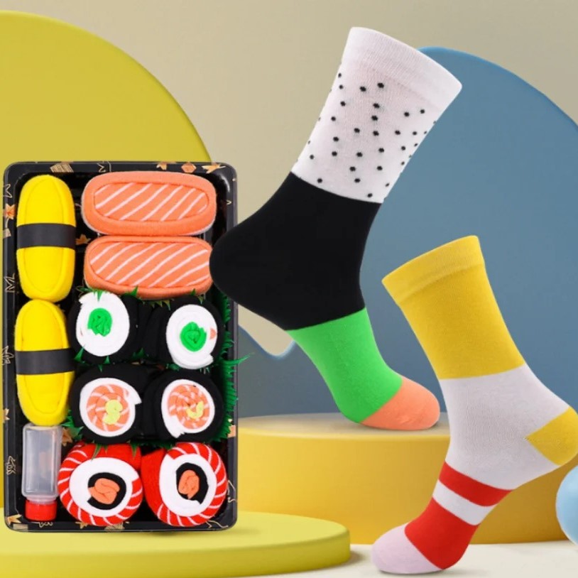 Gourmet Sushi Cotton Socks .