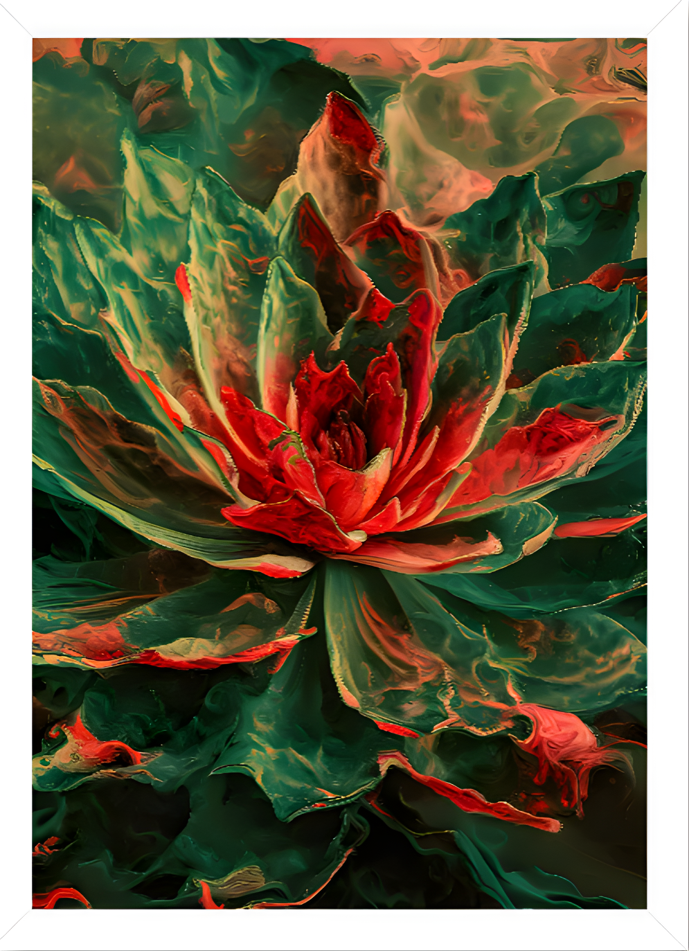 Quadro Alta Resolução-flor Vitoria Regia (30x40) Com Moldura