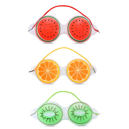 Máscara para os olhos com compressa de gelo de frutas