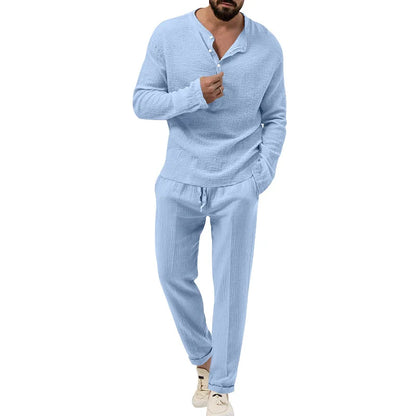 Men Solid Colour Leisure Sets .