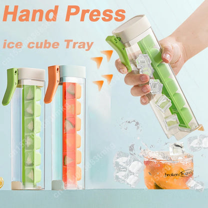 One-Hand Press Ice Cube Tray .