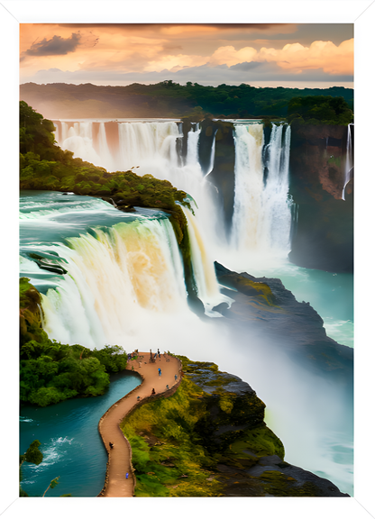 Quadro Alta Resolução- Cataratas Do Iguaçu (30x40)c/ Moldura