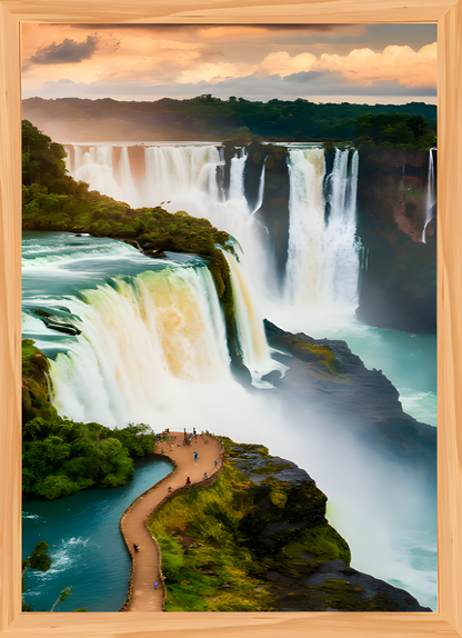 Quadro Alta Resolução- Cataratas Do Iguaçu (30x40)c/ Moldura