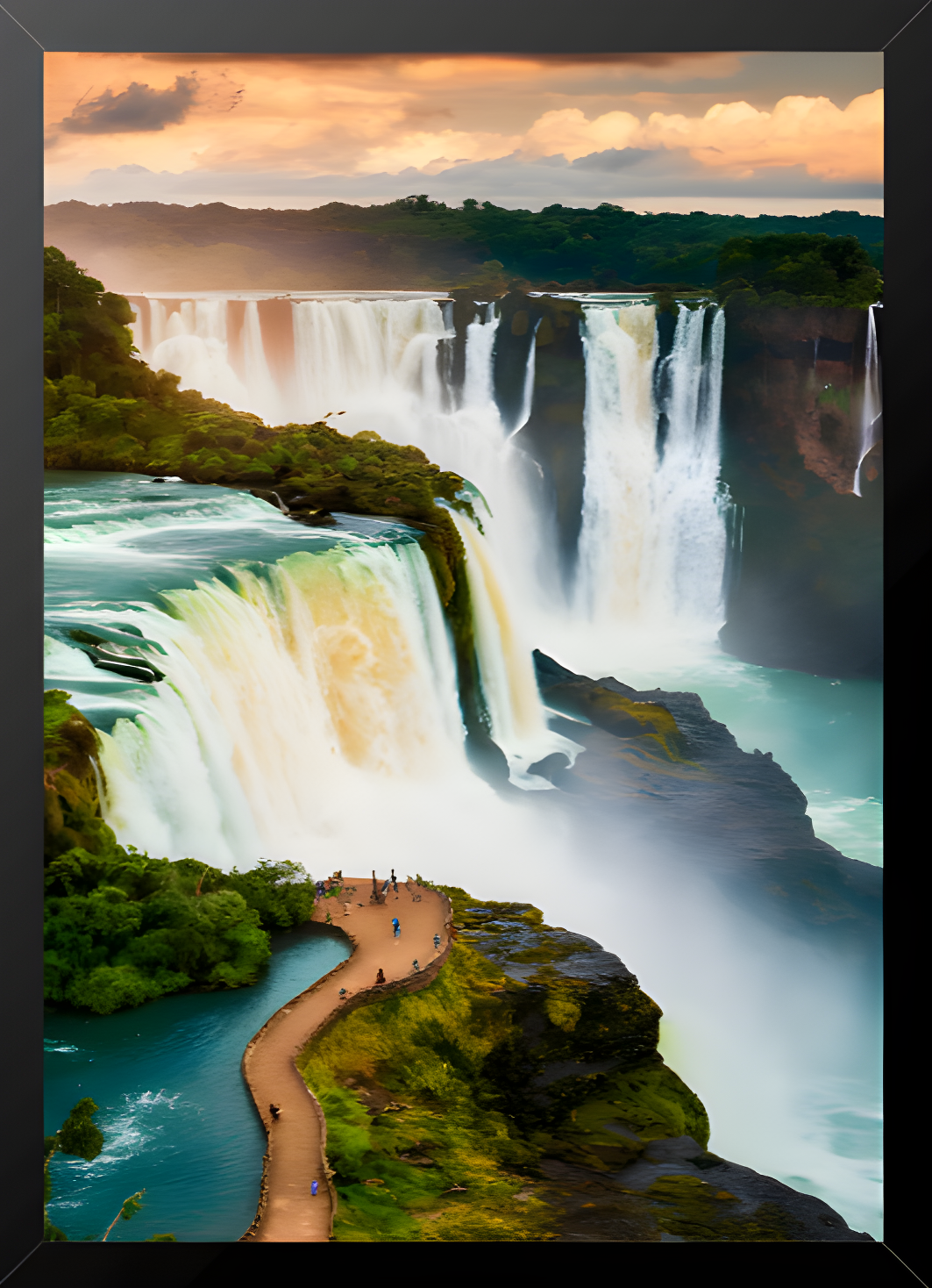 Quadro Alta Resolução- Cataratas Do Iguaçu (30x40)c/ Moldura