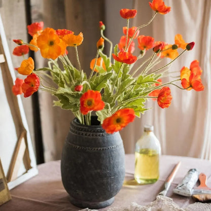 Artificial Poppy Silk Flowers .