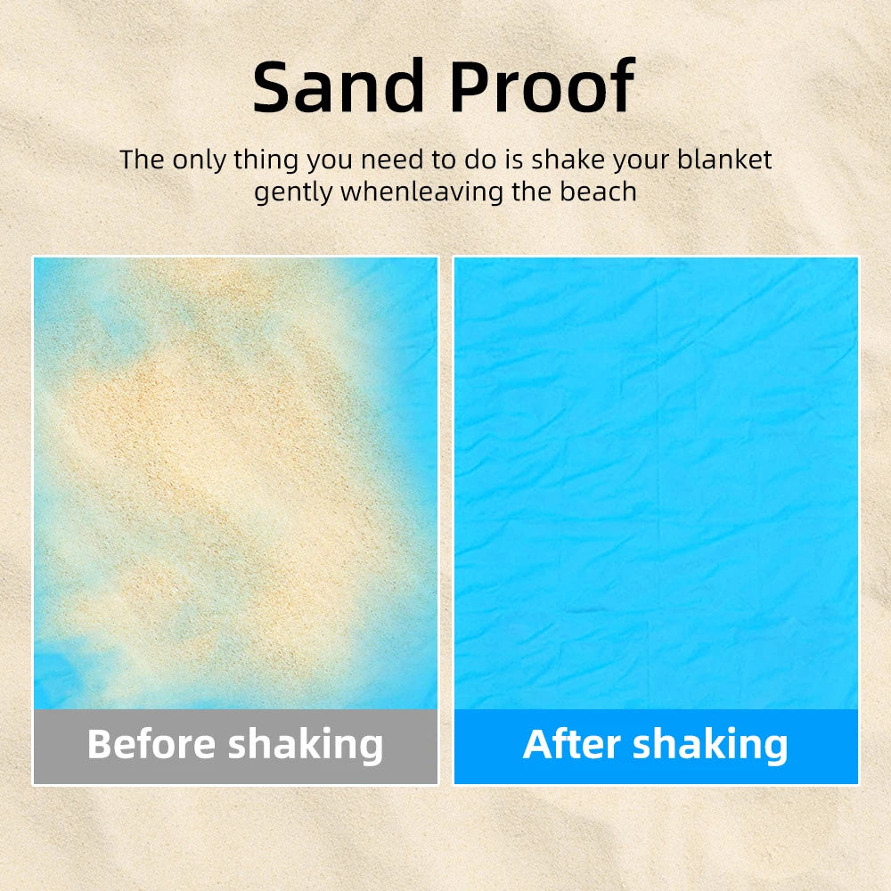 Waterproof Pocket Beach Blanket .