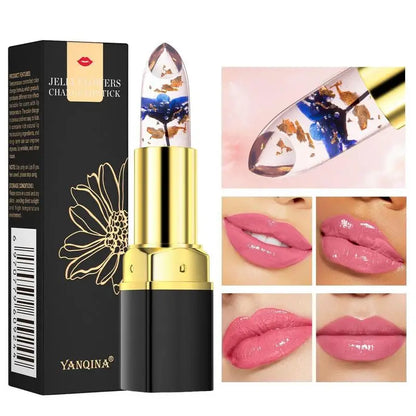 Transparent Flower Jelly Lipstick .