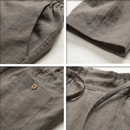 Men Cotton Linen Pants .