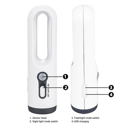 Luz noturna com sensor de movimento LED 2 em 1