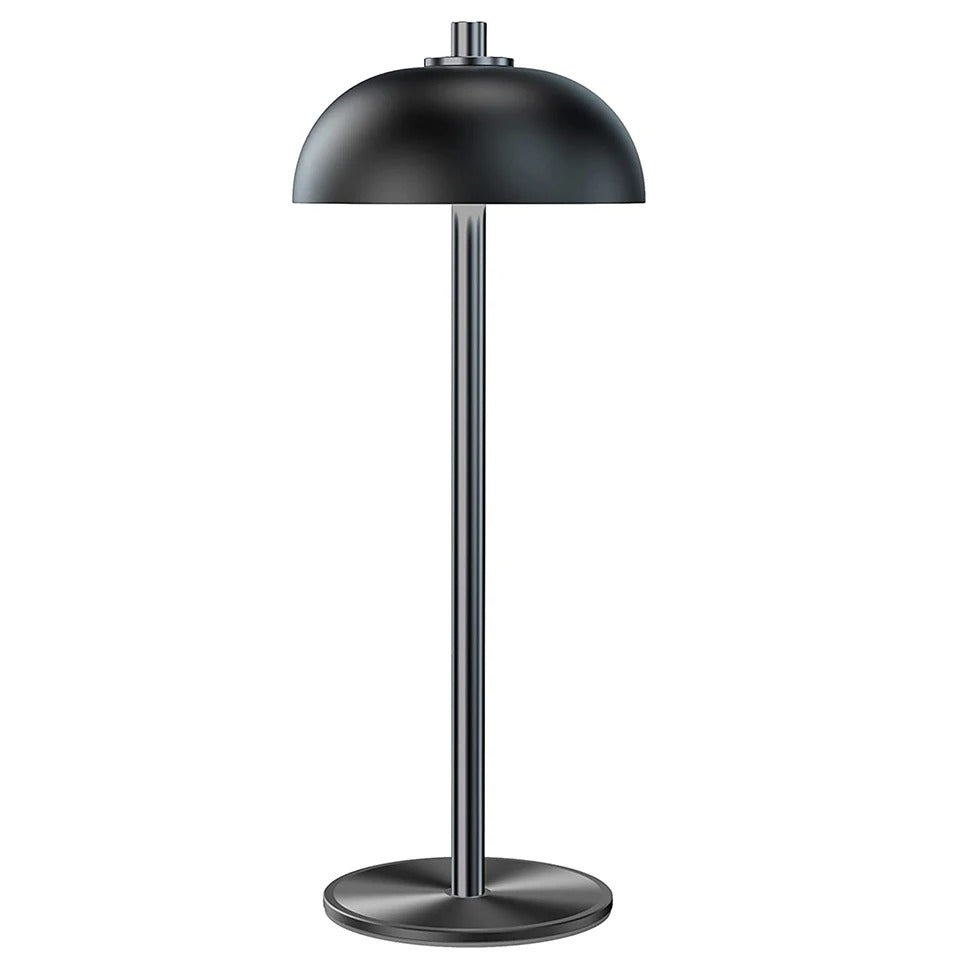 Candeeiro de mesa LED recarregável simples de metal com toque