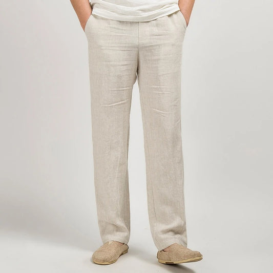 Men Cotton Linen Pants .