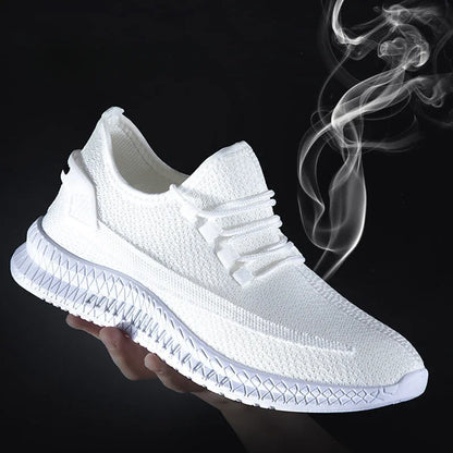 Men Breathable Knit Casual Sneakers .