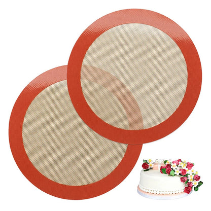 Round Silicone Baking Mat .