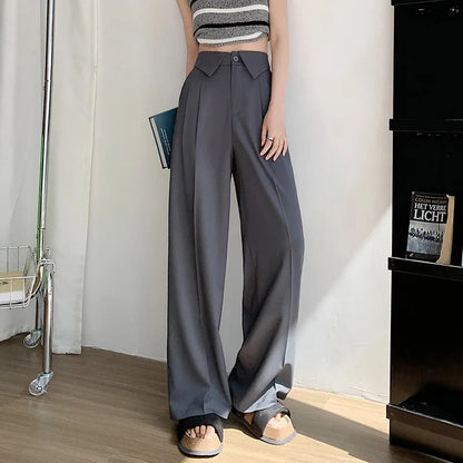 High Waist Wide Leg Full Pants .