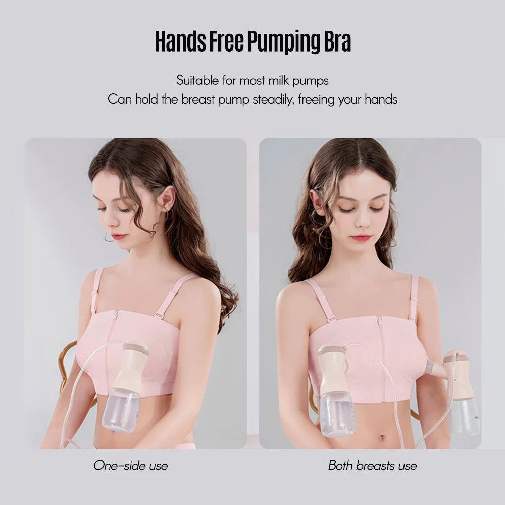 Hands Free Breast Pump Bra .