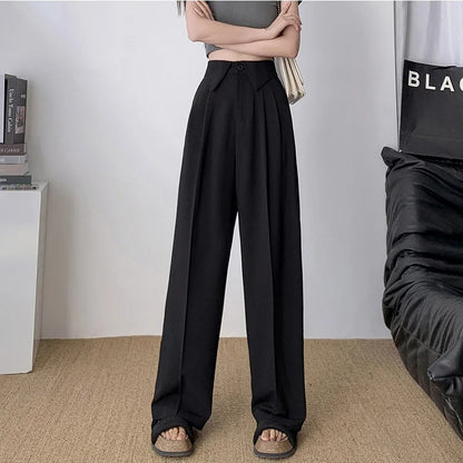 High Waist Wide Leg Full Pants .