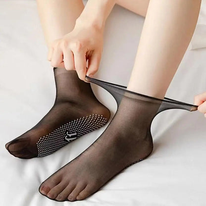 Invisible Slip-resistant Crystal Silk Socks .