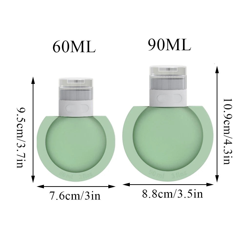 Garrafa de silicone portátil de 3 unidades