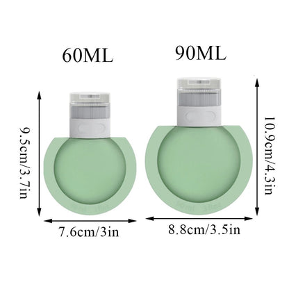 Garrafa de silicone portátil de 3 unidades