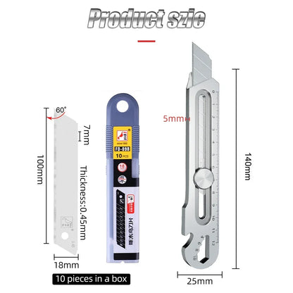 Multifunctional Utility Knife 6 in 1 Stainless Steel .