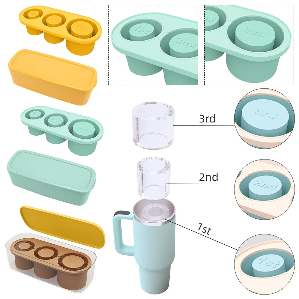 Hollow Cylinder Ice Cube Molds .