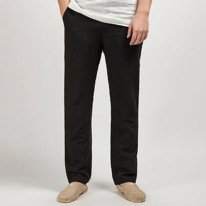 Men Cotton Linen Pants .