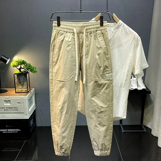 Ultra-Thin Soft Cropped Casual Pants .