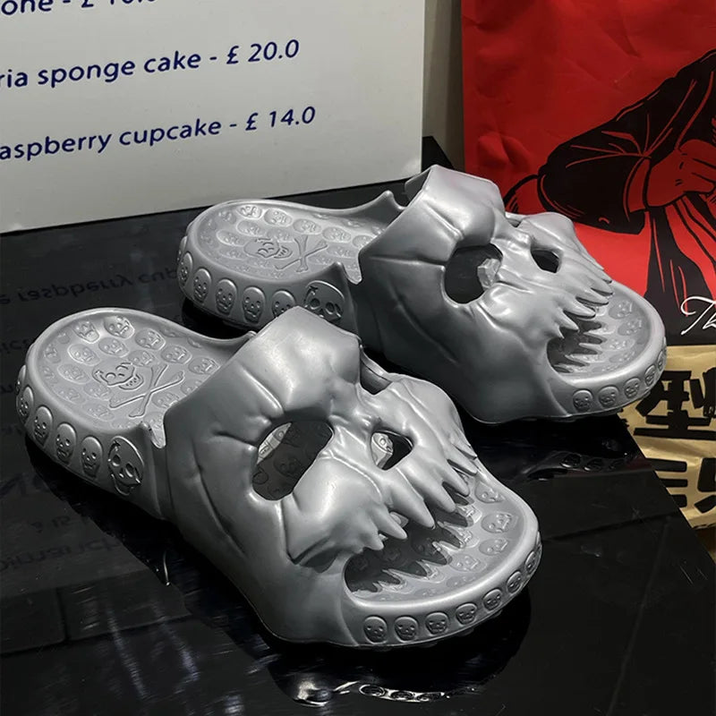 Skull Design Men Slippers .