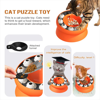 Cat Bowl Puzzle Toy .