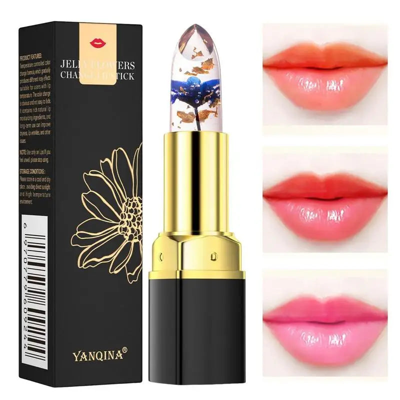 Transparent Flower Jelly Lipstick .