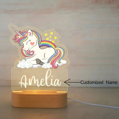 Luz noturna personalizada para bebê