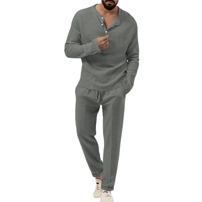 Men Solid Colour Leisure Sets .