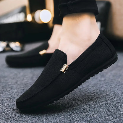 Canvas Slip On Loafers .