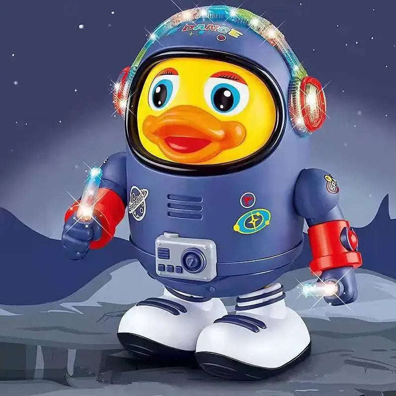 Brinquedo musical de pato espacial para bebês