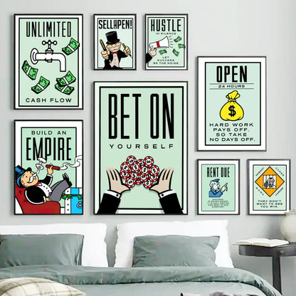 Monopoly Canvas Art Poster .