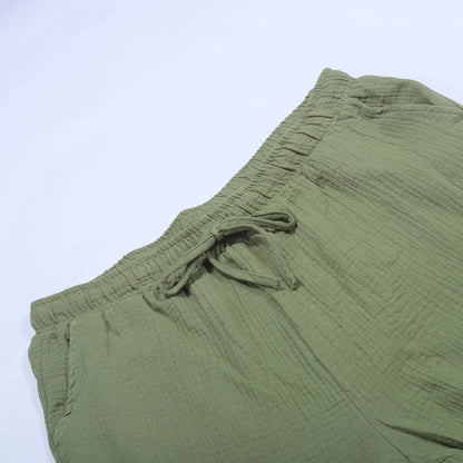 Men's Pleated Linen Casual Pants .